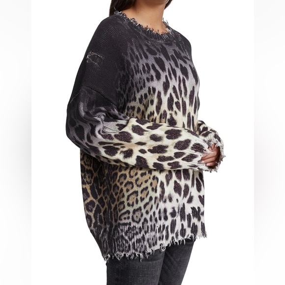 R13 Faded Leopard Oversized Sweater - Picture 12 of 16